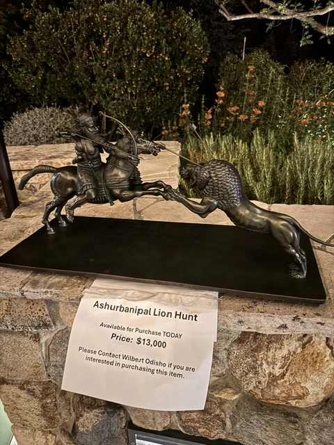 Ashurbanipal Lion Hunt Sculpture at Mesopotamian Night 2026