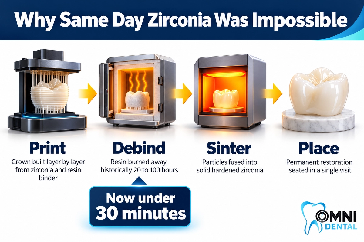 The Bottleneck That Kept Same-Day Zirconia Crowns Out of Reach
