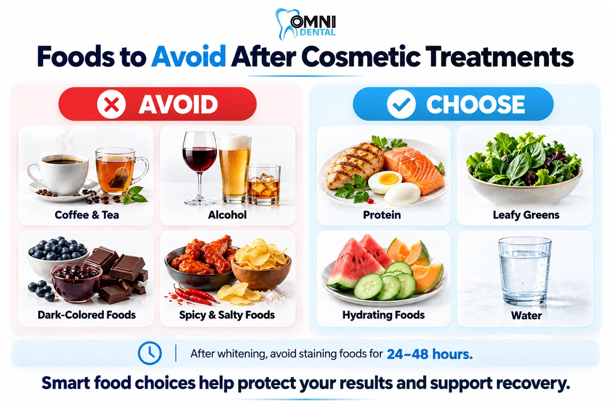 Top Foods to Avoid After Cosmetic Treatments infographic