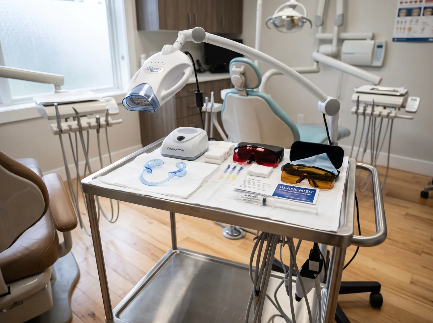 Professional whitening session at Omni Dental in Arlington Heights, IL