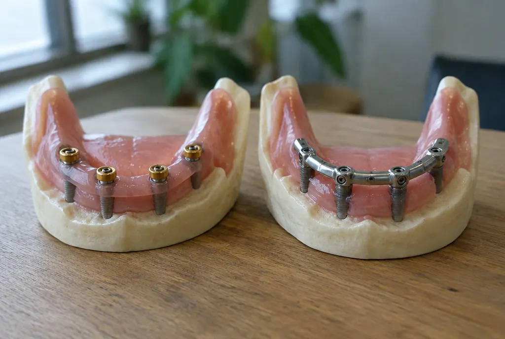 Two designs: stud attachments and a bar (dentures), Arlington Heights, IL